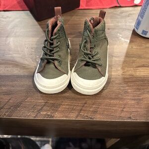 Olive greed toddler high top sneakers
